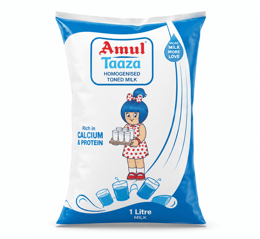 Amul Taaza Homogenised Toned Milk 1 Litre