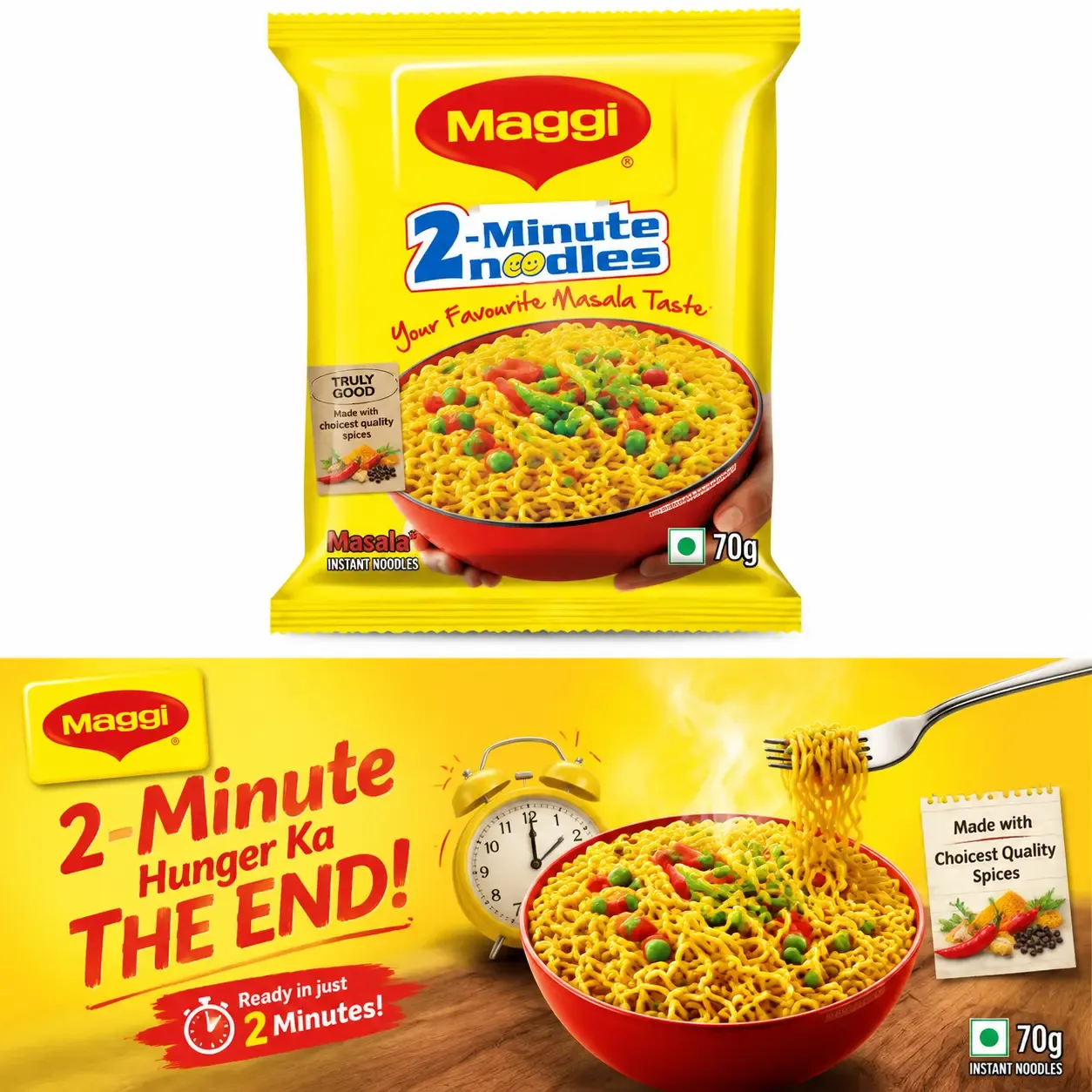 Maggi 2-Minute Masala Instant Noodles 70g
