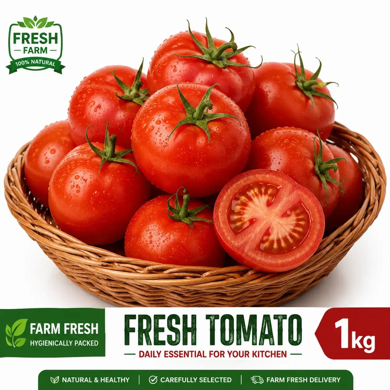 Fresh Tomato - टमाटर -- 1 Kg